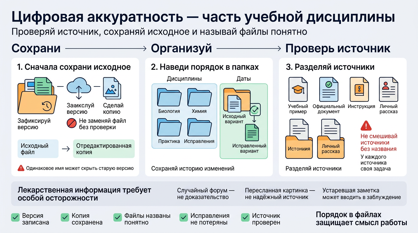 Цифровая аккуратность - часть учебной дсциплины